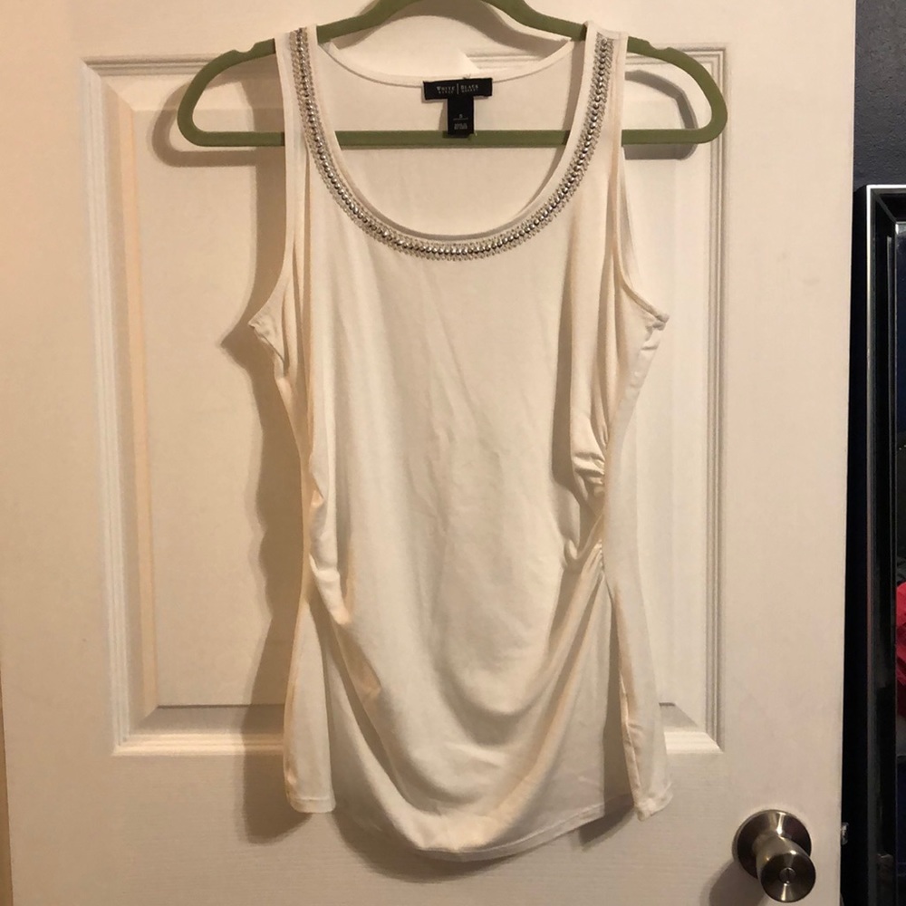 Off White cream tank top